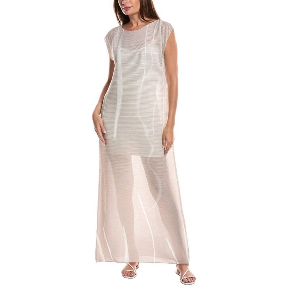 Lafayette 148 New York Womens Printed Plisse Dress